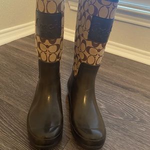 Monogrammed Coach Rain Boots